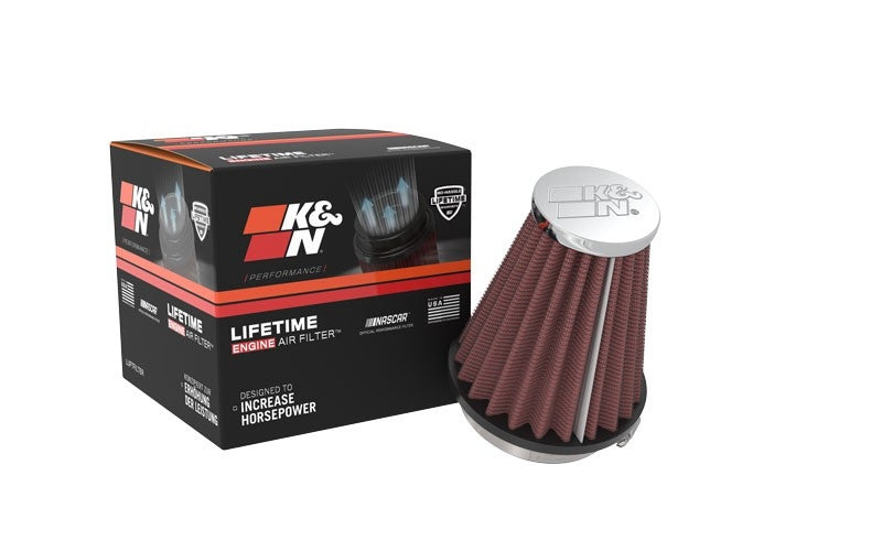 K&N Engineering K&N Universal Chrome Filter 2.25 Inch Flange / 3.5 Inch Base / 2 Inch Top / 4 Inch Height RC-1250