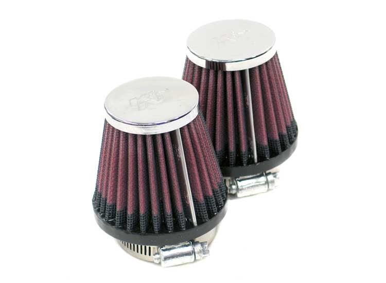 K&N Engineering K&N Universal Chrome Filter 2.25in Flange / 3.5in Base / 2in Top / 4in Height - 2 Per Box RC-1252