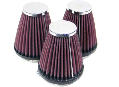 K&N Engineering K&N Universal Chrome Filter 2.25 Inch Flange / 3.5 Inch Base / 2 Inch Top / 4 Inch Height 3 per box RC-1253