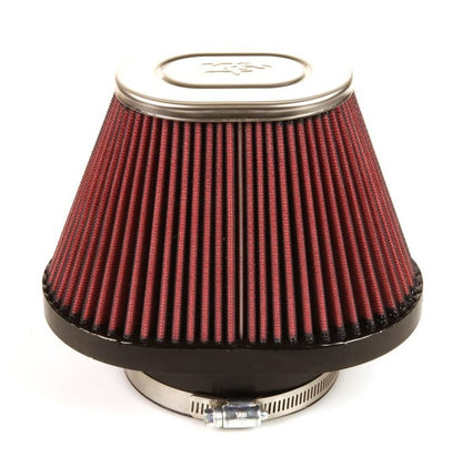 K&N Engineering K&N Universal Chrome Filter-Oval Tapered 4in Flg ID x 5.375in Base O/S W x 3.313in Top O/S W RC-1680