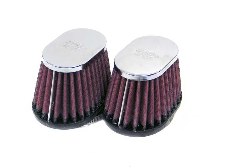 K&N Engineering K&N Universal Chrome Filter 2in FLG / 3x4in Bottom / 2x3in Top / 2-3/4in Height (2 Per Box) RC-1822