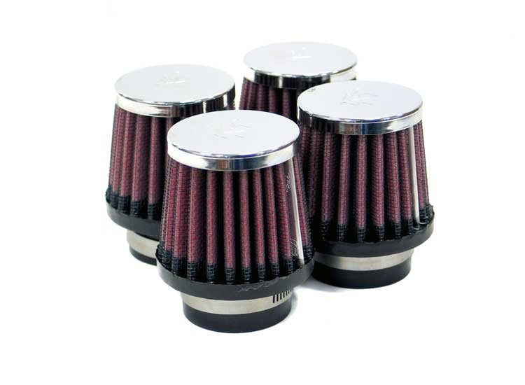 K&N Engineering K&N Universal Chrome Filter 1 9/16in FLG / 2 5/8in B / 2in T / 3in Height - 4 Per Box RC-2294