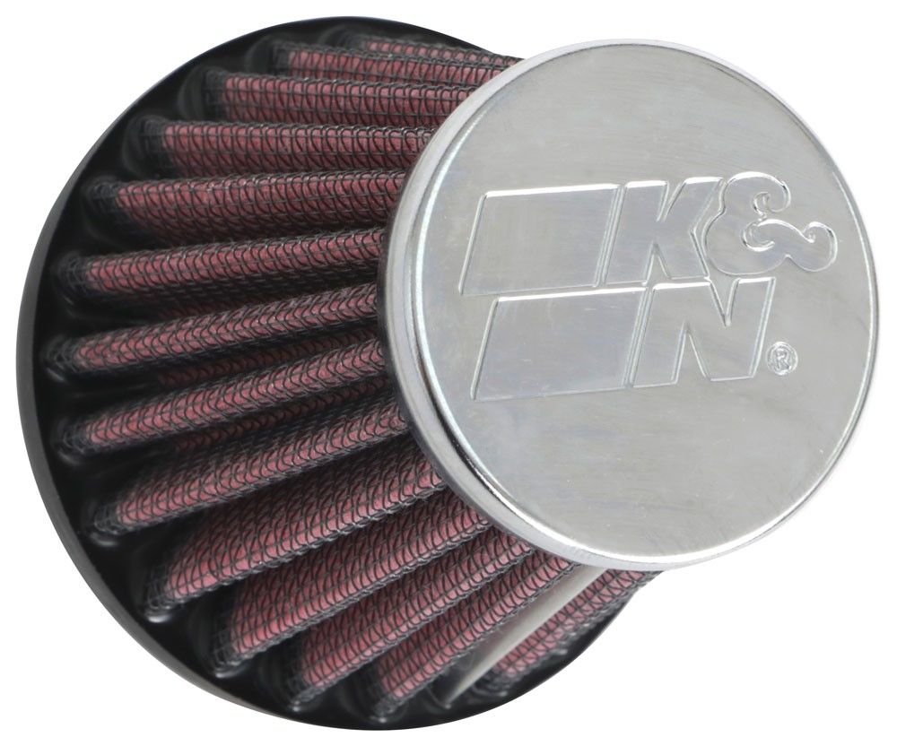 K&N Engineering K&N Universal Round Tapered Chrome Filter 1.563in Flange ID x 3in Base OD x 2in Top OD x 3in H RC-2310