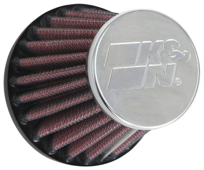 K&N Engineering K&N Universal Round Tapered Chrome Filter 1.563in Flange ID x 3in Base OD x 2in Top OD x 3in H RC-2310