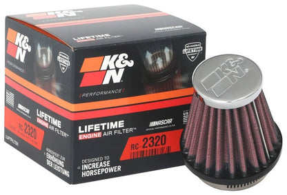 K&N Engineering Universal Air Filter 1-13/16in FLG / 3in Bottom / 2in Top / 3in Height RC-2320