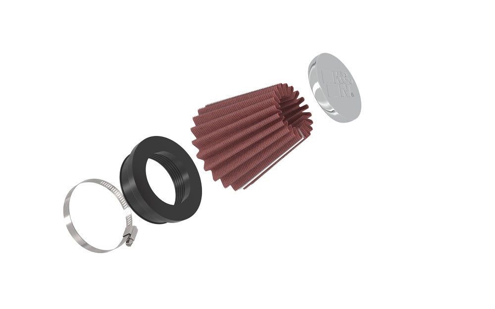 K&N Engineering K&N Universal Chrome Filter 2 1/8 inch FLG / 3 inch Bottom / 2 inch Top / 3 inch Height RC-2330