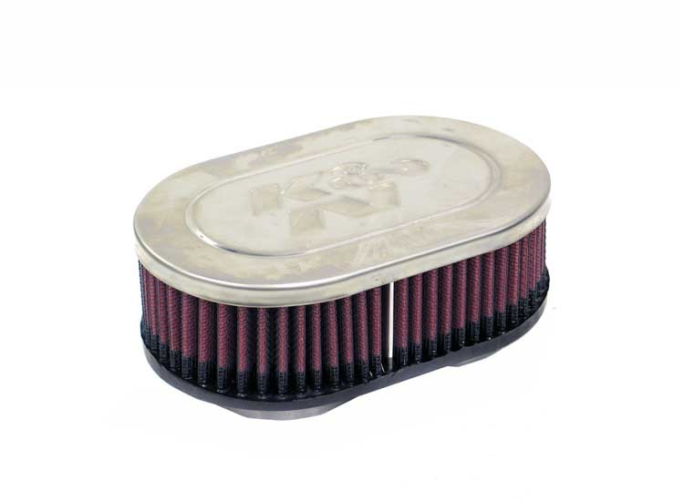 K&N Engineering K&N Universal Chrome Filter 2in Flange ID/2in Height/0.625in Flange Length/4in Width RC-2370