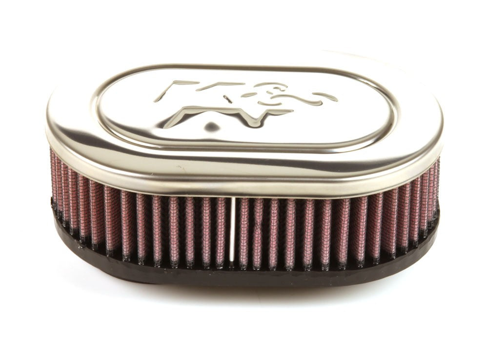 K&N Engineering K&N Universal Chrome Filter 2in Flange ID/2in Height/0.625in Flange Length/4in Width RC-2370