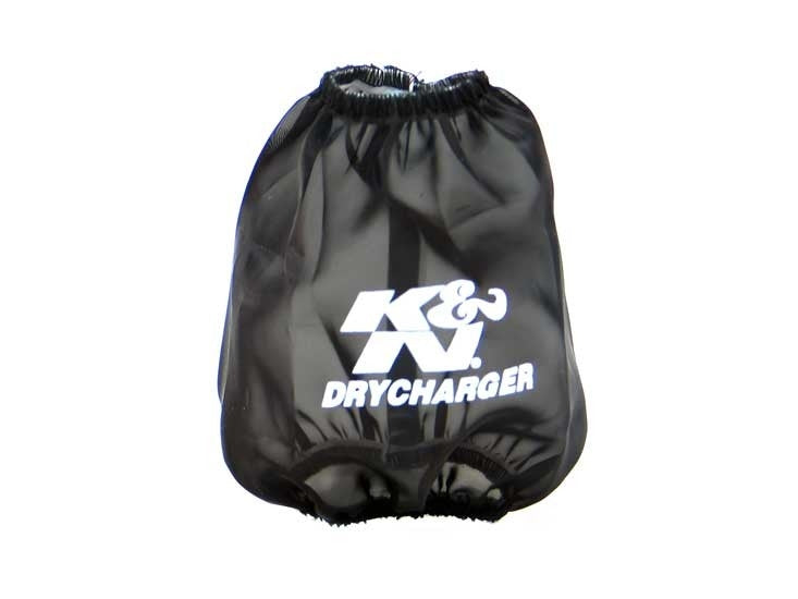 K&N Engineering K&N Drycharger Round Tapered Air Filter Wrap - Black 5.125in Base ID x 3.5in Top ID x 6in H RC-4160DK