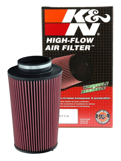 K&N Engineering K&N Universal Round Tapered Black P/C Metal Filter 8in B OD x 6.625in T OD x 12in H x 4.5in Flg ID RC-5166