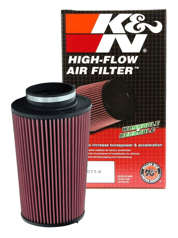 K&N Engineering K&N Universal Round Tapered Black P/C Metal Filter 8in B OD x 6.625in T OD x 12in H x 4.5in Flg ID RC-5166
