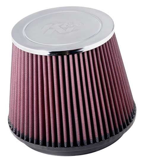 K&N Engineering K&N Universal Chrome Round Tapered Air Filter 6in Flange ID x 7.5in Base OD x 5.875in Top OD x 6in H RC-5173