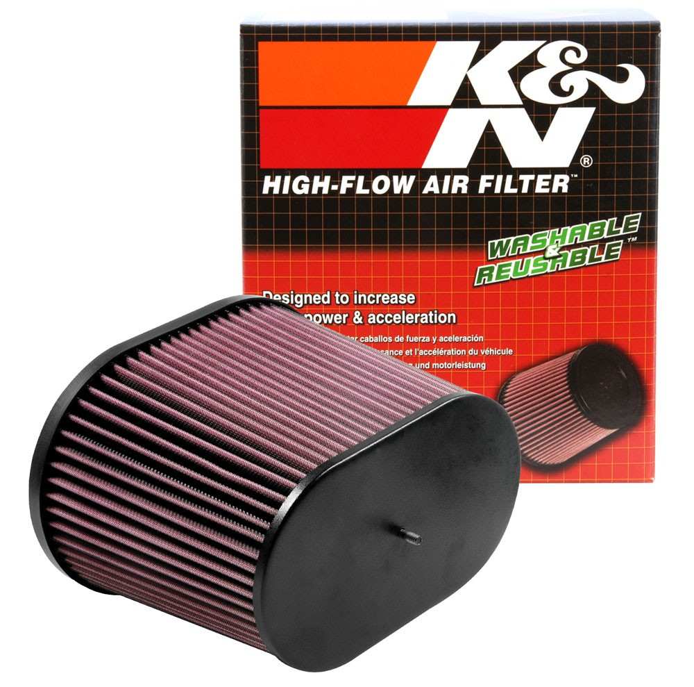 K&N Engineering K&N Universal Air Filter - Oval Straight - 3.688in Flange ID x 10.25in Base O/S Length x 7.875in H RC-5178
