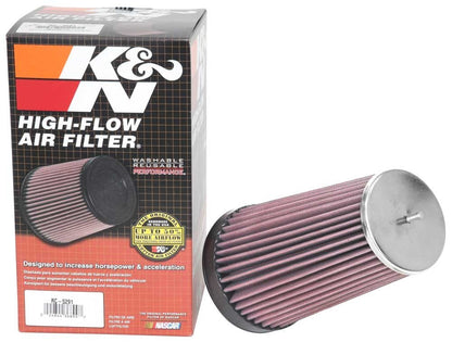 K&N Engineering K&N Universal Clamp-On Air Filter 2-3/4in Flange 3-1/2in T 8-1/4in Height RC-5291