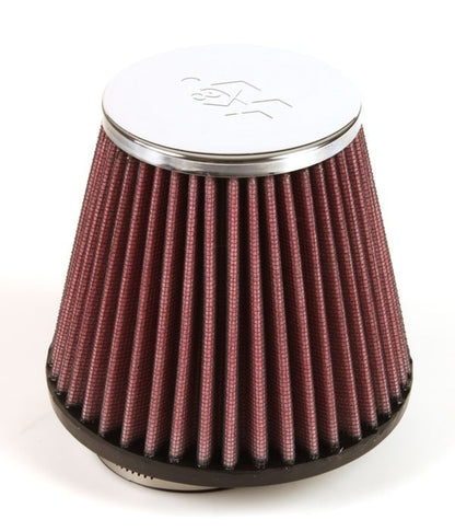 K&N Engineering K&N Universal Chrome Filter-Round Tapered 2.5in Flange ID / 5.25in Base OD / 3.5in Top OD / 4.5in H RC-9420