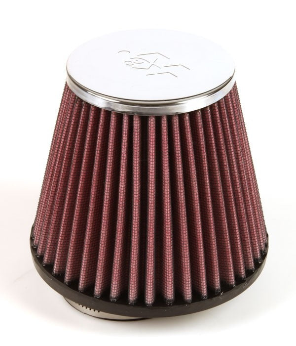 K&N Engineering K&N Universal Chrome Filter-Round Tapered 2.5in Flange ID / 5.25in Base OD / 3.5in Top OD / 4.5in H RC-9420