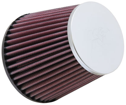 K&N Engineering K&N Universal Chrome Filter-Round Tapered 4.75in Base OD / 3.313in Flange ID / 4.375in H RC-9770