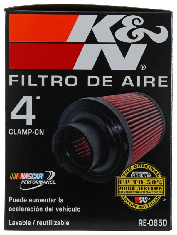K&N Engineering K&N Universal Air Filter (4in. Flange / 6in. Base OD / 4-5/8in. Top OD / 6in. Height) RE-0850