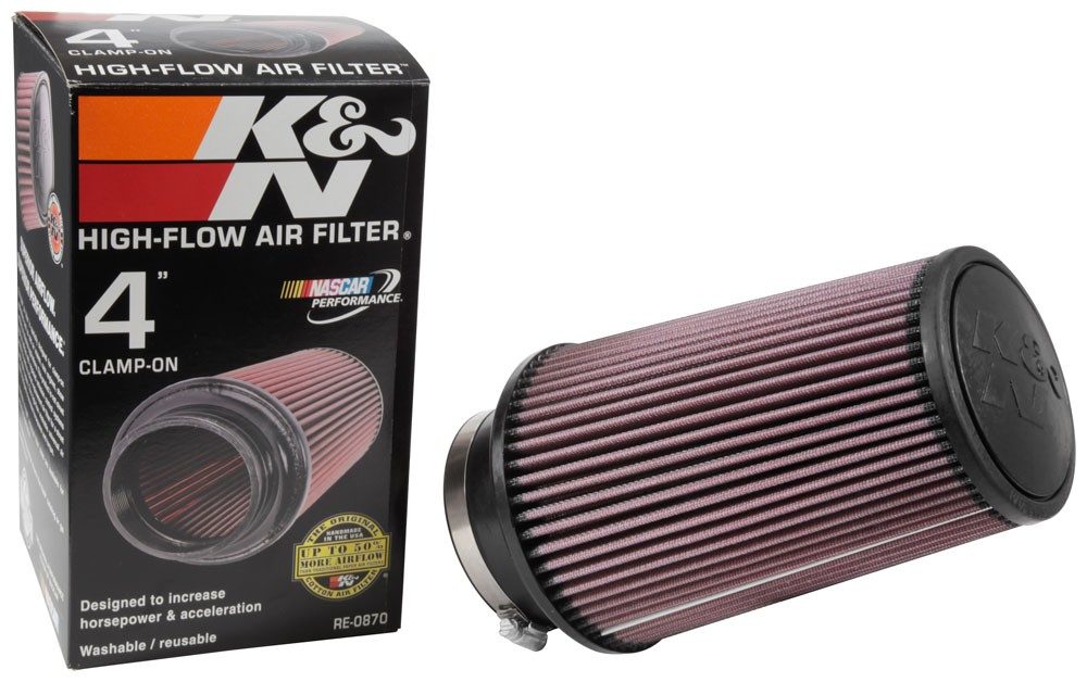 K&N Engineering K&N Universal Rubber Filter 4inch FLG / 6inch OD-B / 4-5/8inch OD-T / 9inch H RE-0870