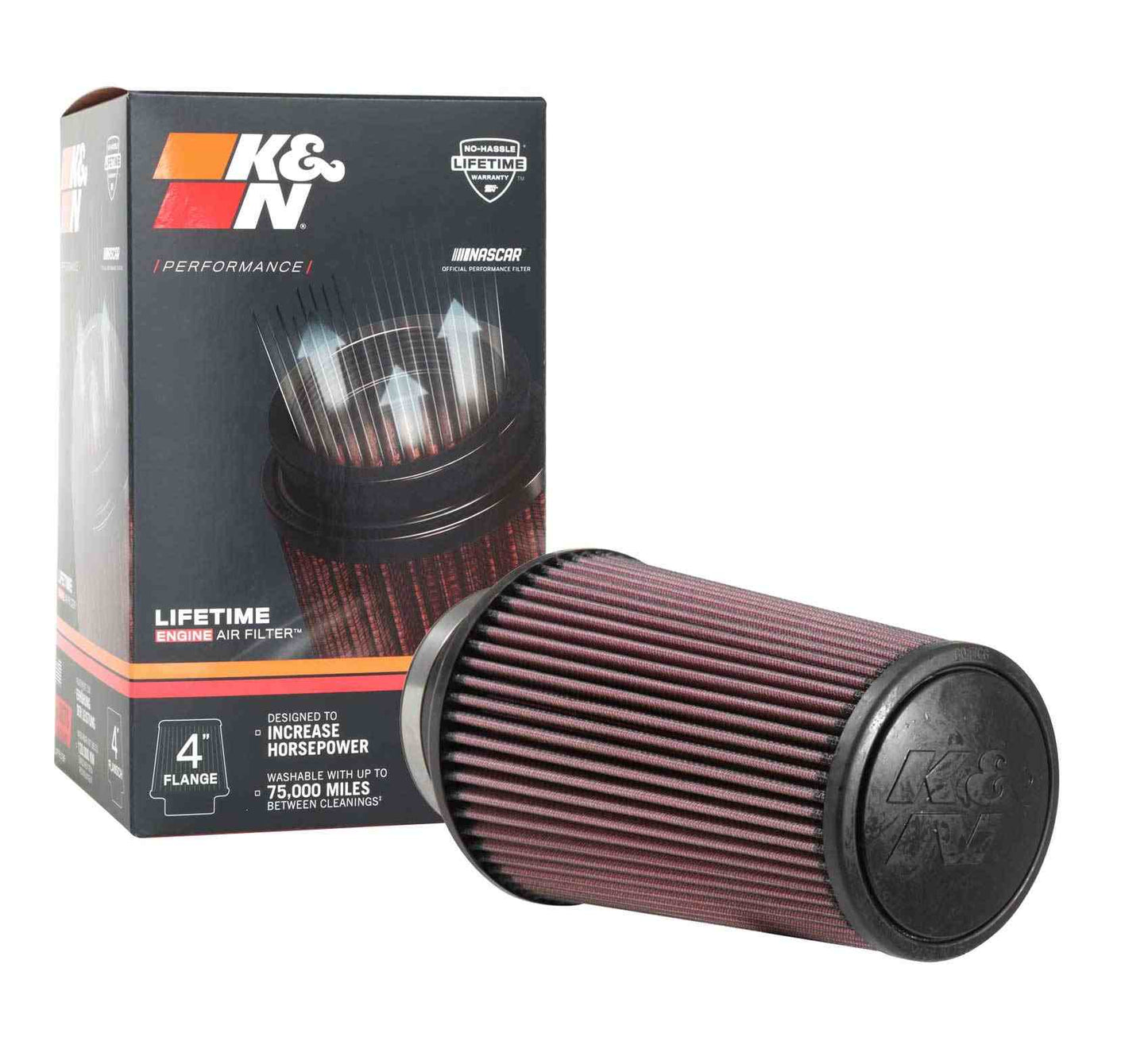 K&N Engineering K&N Universal Rubber Filter 4inch FLG / 6inch OD-B / 4-5/8inch OD-T / 9inch H RE-0870