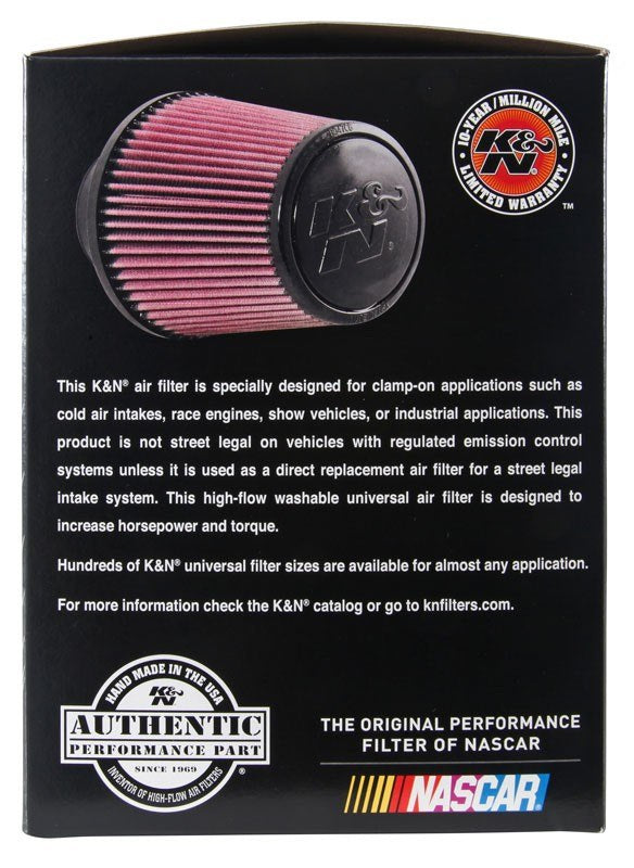 K&N Engineering K&N Universal Rubber Filter - Round Tapered 6in Base OD x 3in Flange ID x 6in H RE-0930