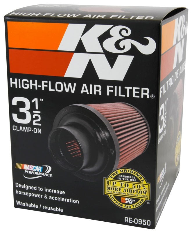 K&N Engineering K&N Universal Rubber Filter 3 1/2inch ID FLG / 6inch Base / 4-5/8inch Top / 6inch Height RE-0950