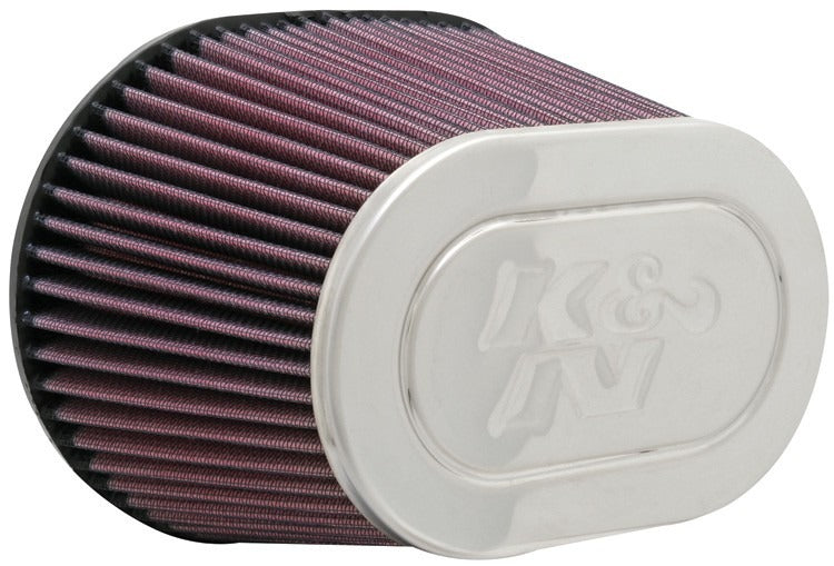 K&N Engineering K&N Universal Air Filter Oval Straight 5in H / Base 5.5in x 7.75in / Top 6.25in x 4in - Metal Top RF-1001