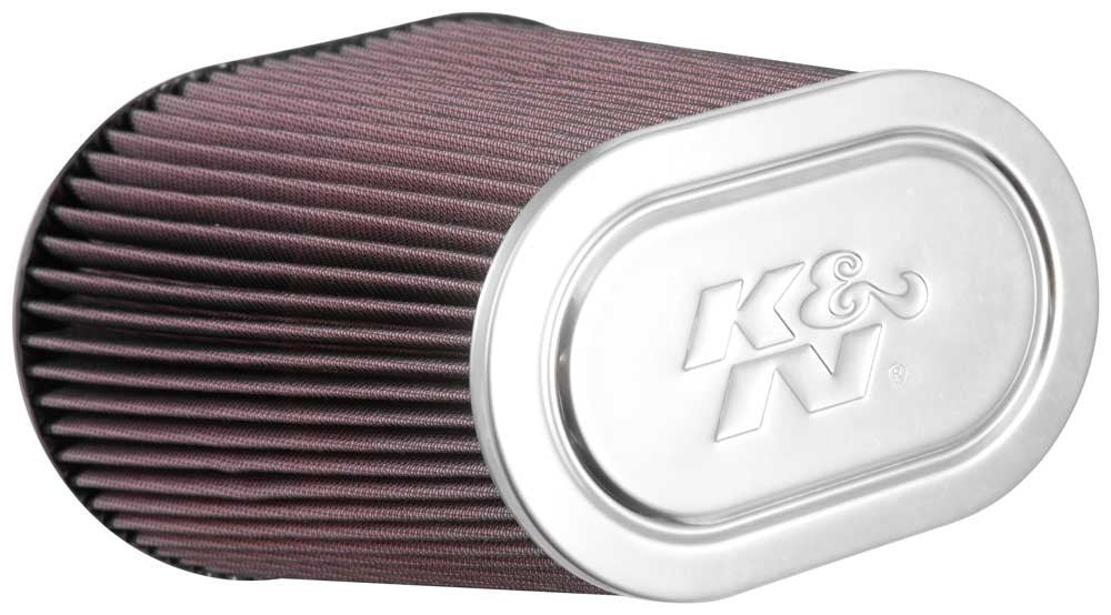 K&N Engineering K&N Universal Air Filter - Oval Tapered 4.5in Flange ID x 9.25in Base O/S L x 7in Top O/S L x 10in H RF-1024