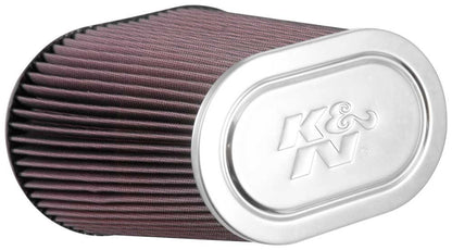 K&N Engineering K&N Universal Air Filter - Oval Tapered 4.5in Flange ID x 9.25in Base O/S L x 7in Top O/S L x 10in H RF-1024