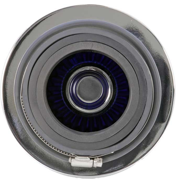 K&N Engineering K&N Universal Air Filter Chrome Round Tapered Blue - 4in Flange ID x 1.125in Flange Length x 5.5in H RG-1001BL
