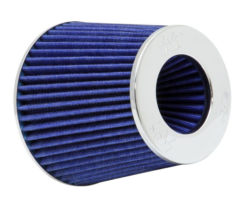 K&N Engineering K&N Universal Air Filter Chrome Round Tapered Blue - 4in Flange ID x 1.125in Flange Length x 5.5in H RG-1001BL