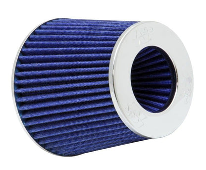 K&N Engineering K&N Universal Air Filter Chrome Round Tapered Blue - 4in Flange ID x 1.125in Flange Length x 5.5in H RG-1001BL
