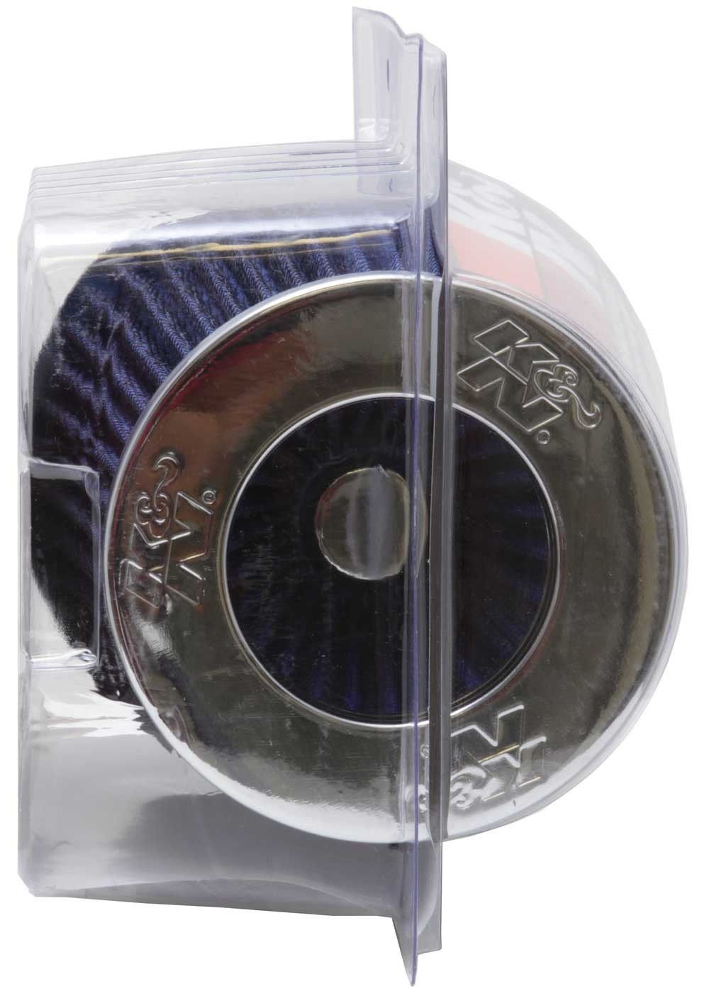 K&N Engineering K&N Universal Air Filter Chrome Round Tapered Blue - 4in Flange ID x 1.125in Flange Length x 5.5in H RG-1001BL