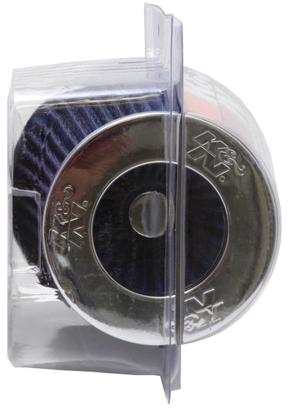 K&N Engineering K&N Universal Air Filter Chrome Round Tapered Blue - 4in Flange ID x 1.125in Flange Length x 5.5in H RG-1001BL