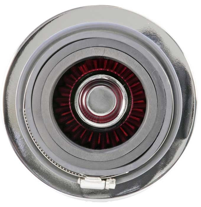 K&N Engineering K&N Universal Air Filter Chrome Round Tapered Red - 4in Flange ID x 1.125in Flange Length x 5.5in H RG-1001RD