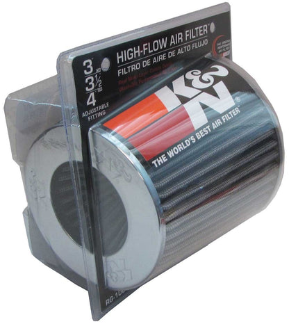 K&N Engineering K&N Universal Filter Chrome Round Tapered White - 4in Flange ID x 1.125in Flange Length x 5.5in H RG-1001WT