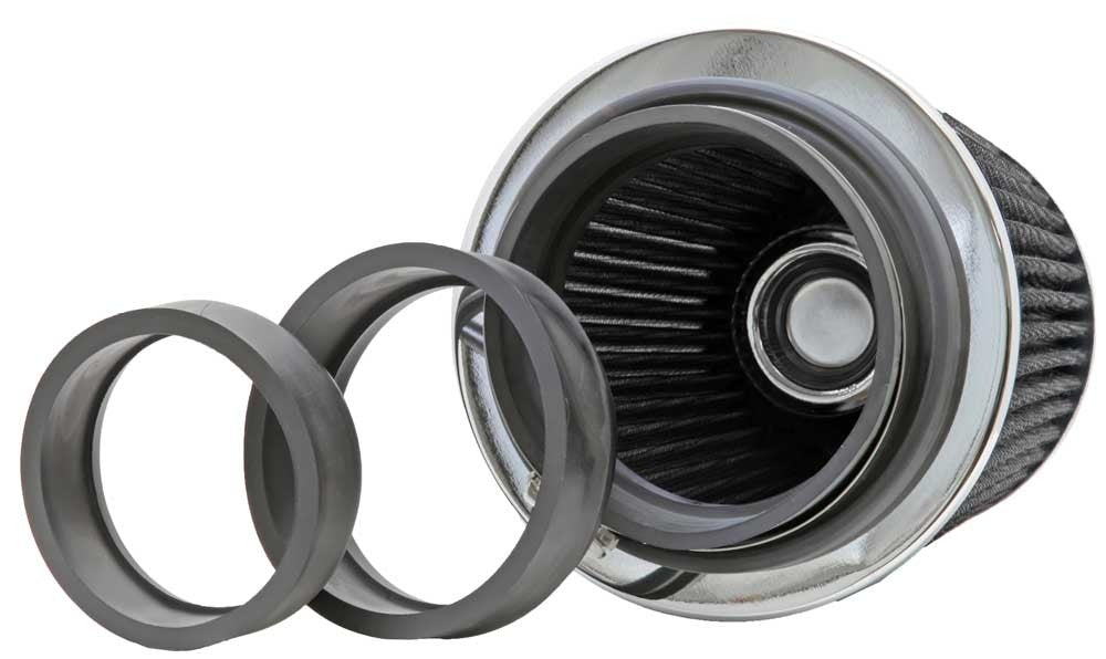 K&N Engineering K&N Universal Filter Chrome Round Tapered White - 4in Flange ID x 1.125in Flange Length x 5.5in H RG-1001WT