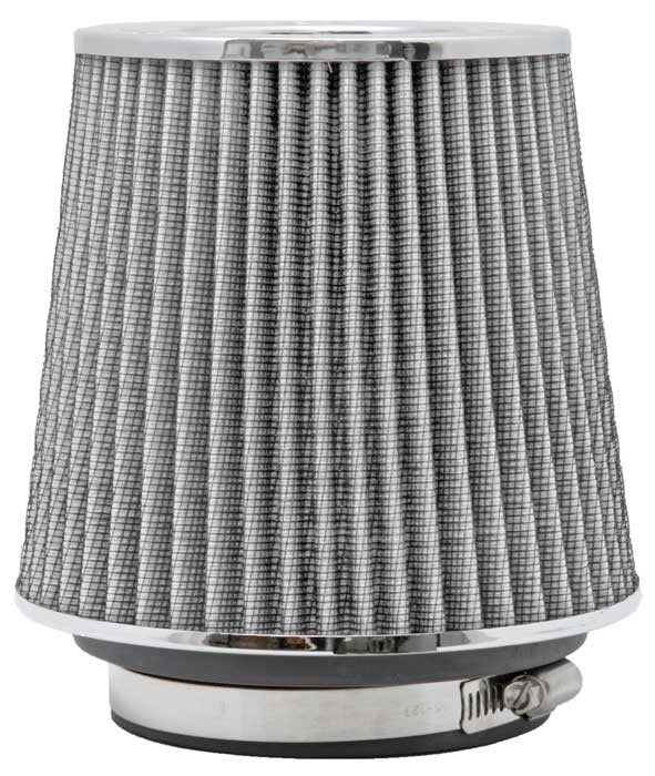 K&N Engineering K&N Universal Filter Chrome Round Tapered White - 4in Flange ID x 1.125in Flange Length x 5.5in H RG-1001WT
