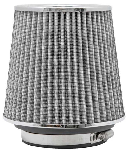 K&N Engineering K&N Universal Filter Chrome Round Tapered White - 4in Flange ID x 1.125in Flange Length x 5.5in H RG-1001WT