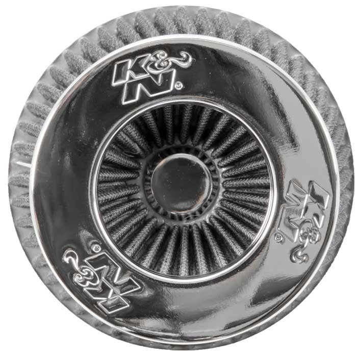K&N Engineering K&N Universal Filter Chrome Round Tapered White - 4in Flange ID x 1.125in Flange Length x 5.5in H RG-1001WT