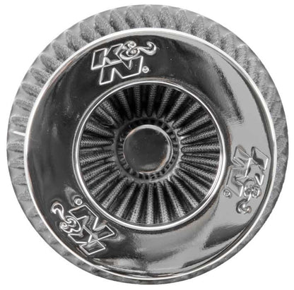 K&N Engineering K&N Universal Filter Chrome Round Tapered White - 4in Flange ID x 1.125in Flange Length x 5.5in H RG-1001WT