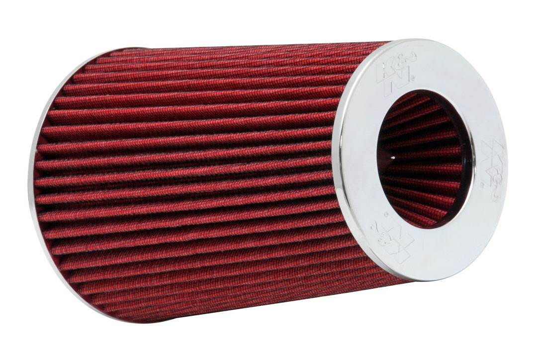 K&N Engineering K&N Universal Air Filter Chrome Round Tapered Red - 4in Flange ID x 1.125in Flange Length x 9.5in H RG-1002RD