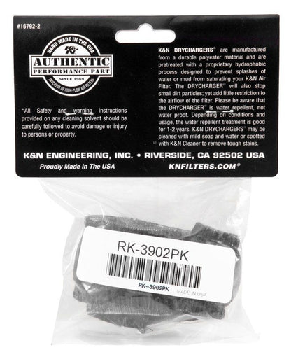 K&N Engineering K&N Air Filter Wrap Black Oval for Harley Davidson 91-97 Sportster/Glide/Softail/Fat Boy/Low Rider RK-3902PK