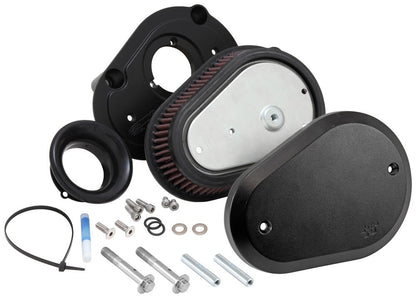 K&N Engineering K&N 00-16 Harley Davidson Street Metal Intake System Flare Black RK-3932B