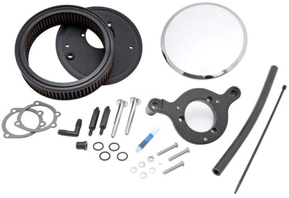K&N Engineering K&N Street Round Metal Intake System - Harley Davidson - Red Filter 6-8 Size 2.4in In Dia 2.5in H RK-3934