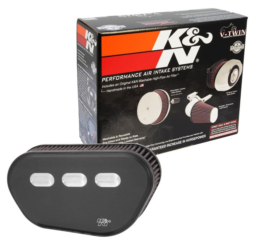K&N Engineering K&N Street Metal Intake System - Big 8 Black for Harley Davidson RK-3948B