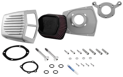 K&N Engineering K&N Street Metal Intake System 01-16 Harley Davidson Shaker Silver H/D Softail/Dyna Fl RK-3950S