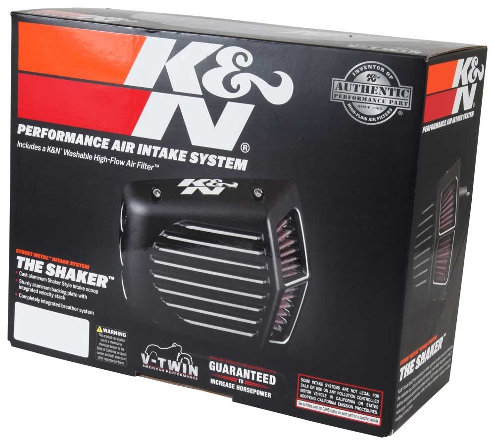 K&N Engineering K&N Street Metal Intake System 08-16 Harley Davidson Shaker Silver H/D Touring Models RK-3951S