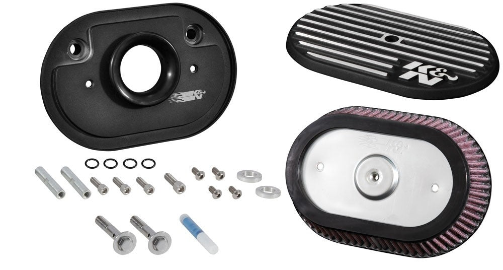 K&N Engineering K&N Street Metal Intake System for 12-16 Harley Davidson Road King 103cl Side Draft Touring RK-3952