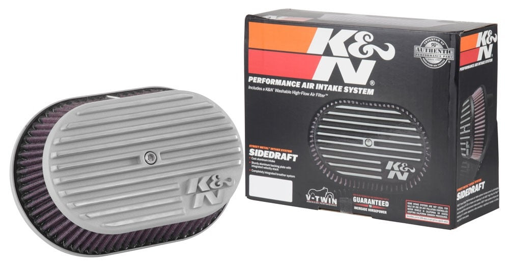 K&N Engineering K&N Street Metal Intake System Side Draft Dyna/Softail Silver Intake System-Harley Davidson RK-3953S